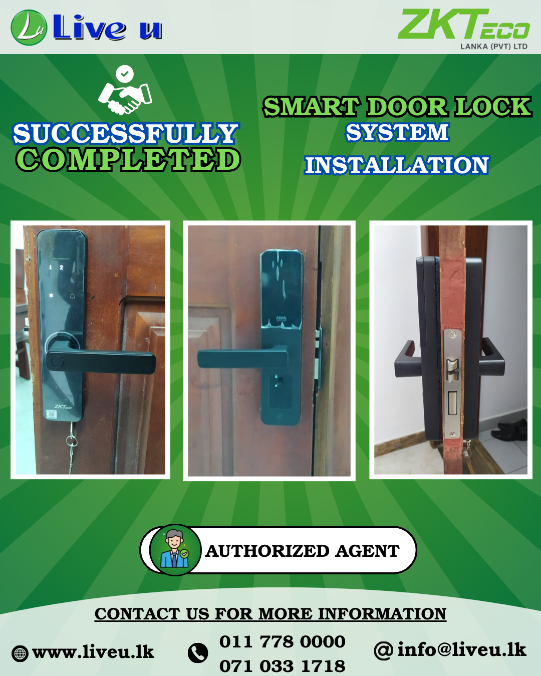 ZKTeco ML-100 Smart Door Lock – Secure & Stylish Access Solution in Sri Lanka