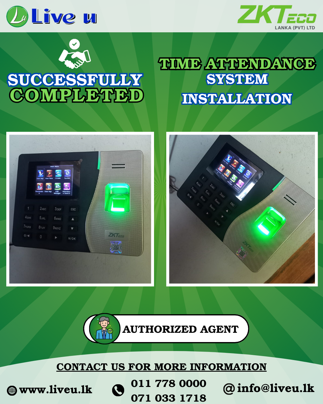 ZKTeco K20 Time Attendance System with Software – Installed Successfully by Live U